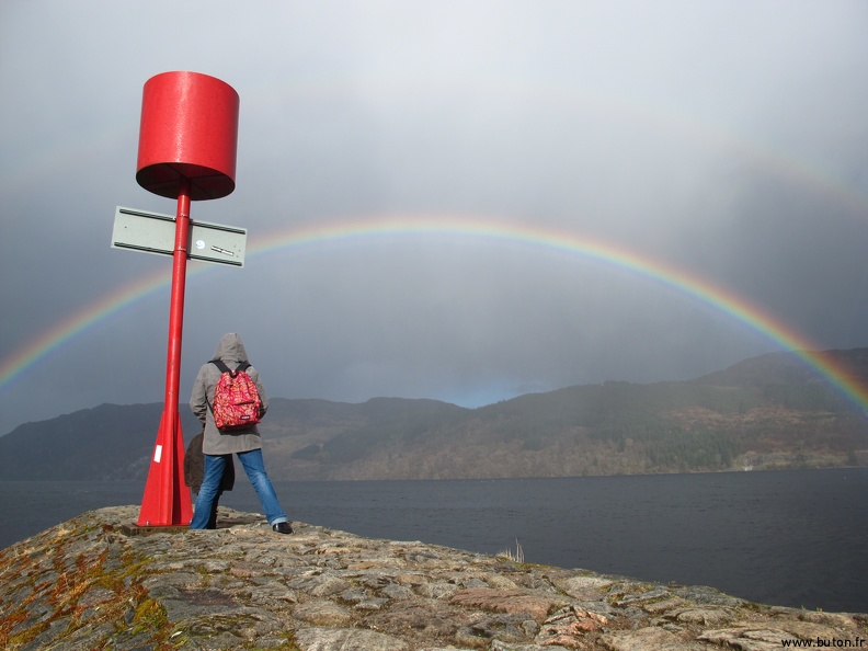 Under the Rainbow in Front of the Loch Ness.JPG